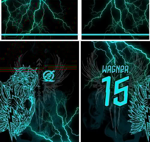 Arte Vetor Template Camisa de InterClasse Zeus Raios 2023