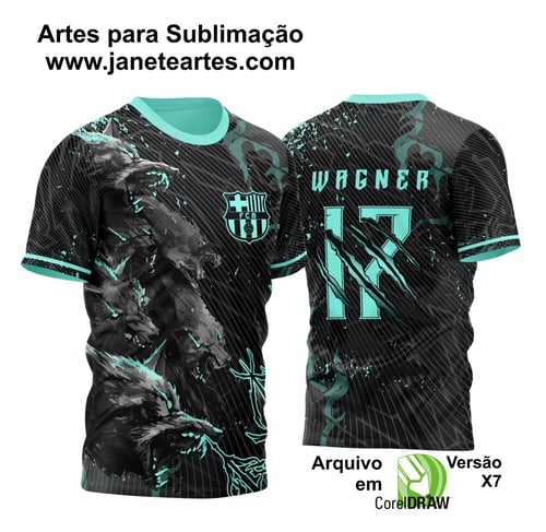 Arte Vetor Template Camisa de InterClasse Lobos em Ataque 2023