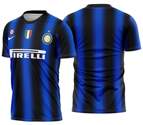Arte Inter de Milan Home Kit 2010-11 Camiseta Masculina