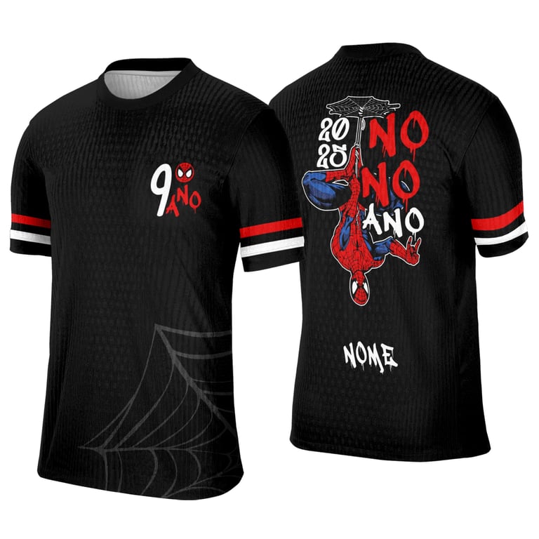 Arte Camisa Nono Ano Homem Aranha Mod 3