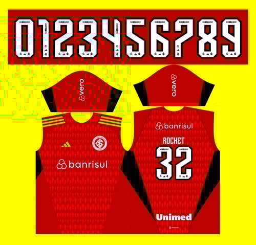 Arte Vetor Template Camisa Internacional Goleiro I 2023-24 x7