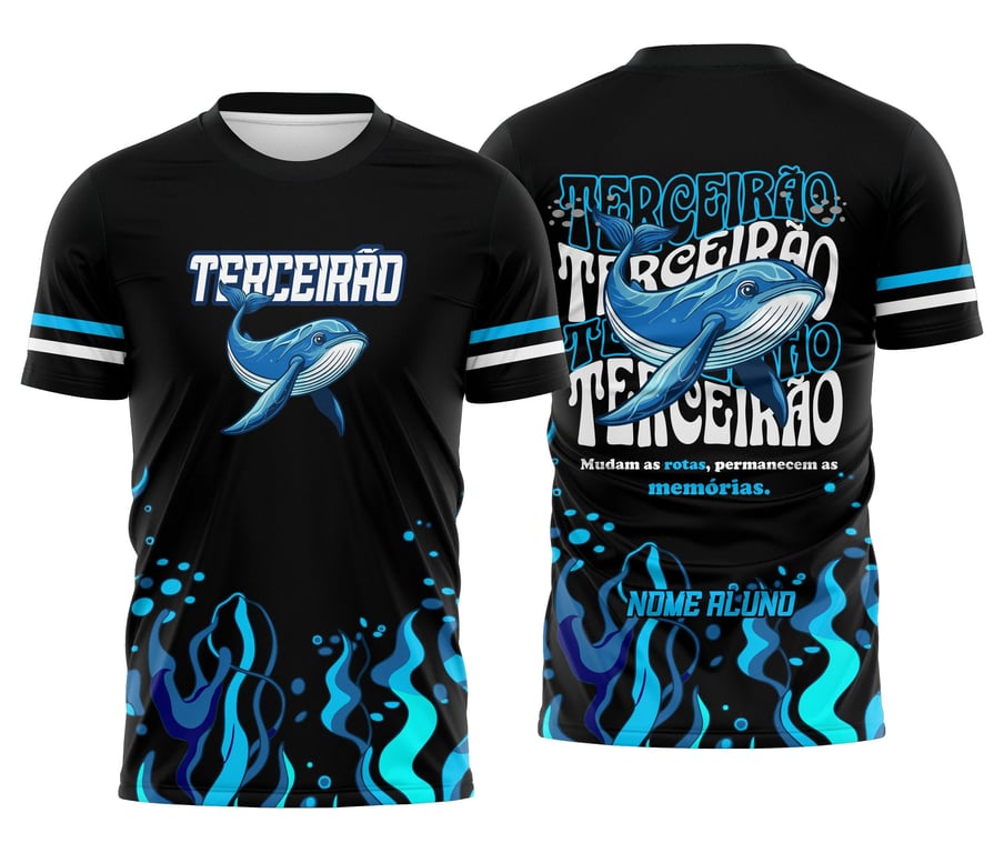 Arte Camisa Terceirão Baleia Azul