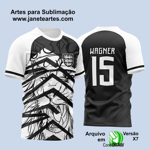 Arte Vetor Template Camisa InterClasse Inglaterra Leão 2023