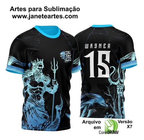 Arte Vetor Template Camisa para Terceirão Poseidon 2023 M1