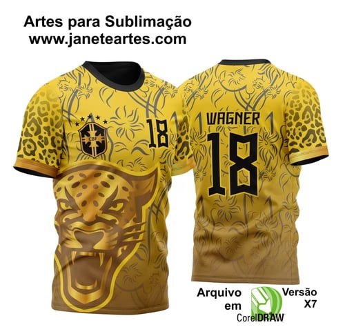 Arte Vetor Template Camisa para InterClasse Brasil Pantera Dourada 2023