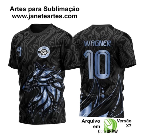 Arte Vetor Template Camisa para InterClasse Fox Azul 2023