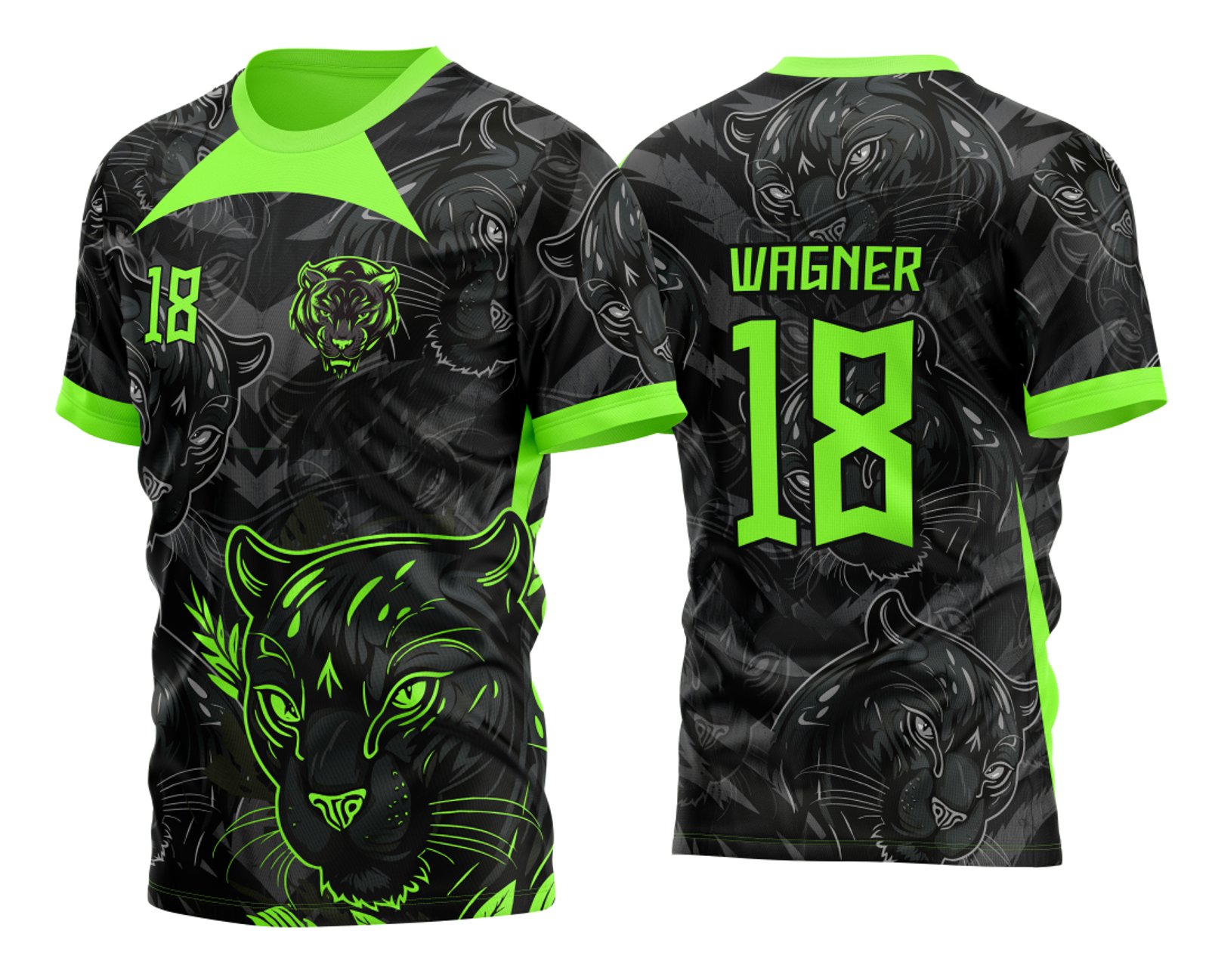 Arte Vetor Template Camisa para InterClasse Pantera Negra Padrão 2023 Verde
