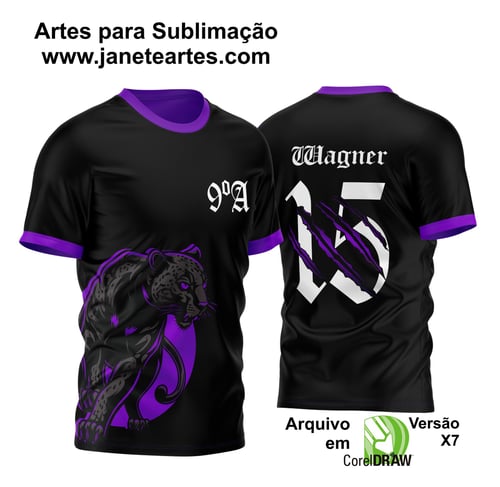 Arte Vetor Template Camisa para Formandos Nono Ano Pantera Negra 2023