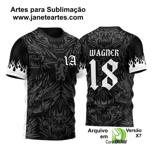Arte Vetor Template Camisa de InterClasse Ossos Dragão Chelsea 2023