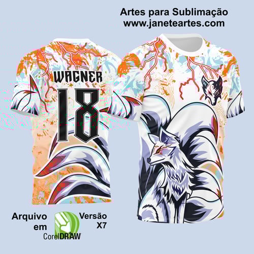 Arte Vetor Template Camisa para InterClasse Raposa de Nove Caudas 2023