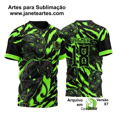 Arte Vetor Template Camisa de InterClasse Pantera Negra Fundo Tigre 2023