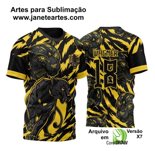 Arte Vetor Template Camisa de InterClasse Pantera Negra Fundo Tigre 2023