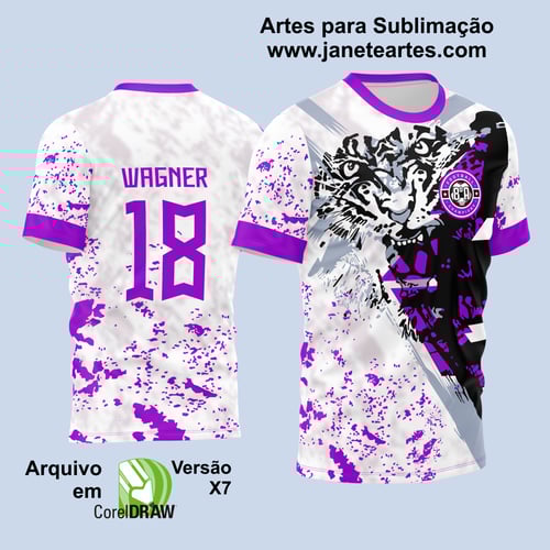 Arte Vetor Template Camisa de InterClasse Tigre Branca e Roxa 2025