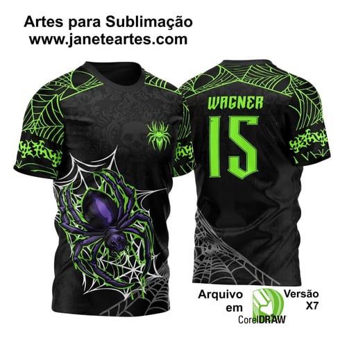Arte Vetor Template Camisa para InterClasse Aranha Spider só o veneno 2023