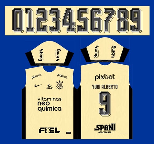 Arte Vetor Camisa Corinthians Terceira 2023-24