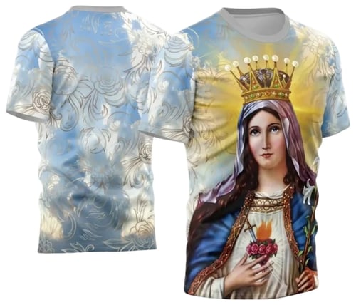 Sagrado Coração de Maria Arte Camisa Sublimação