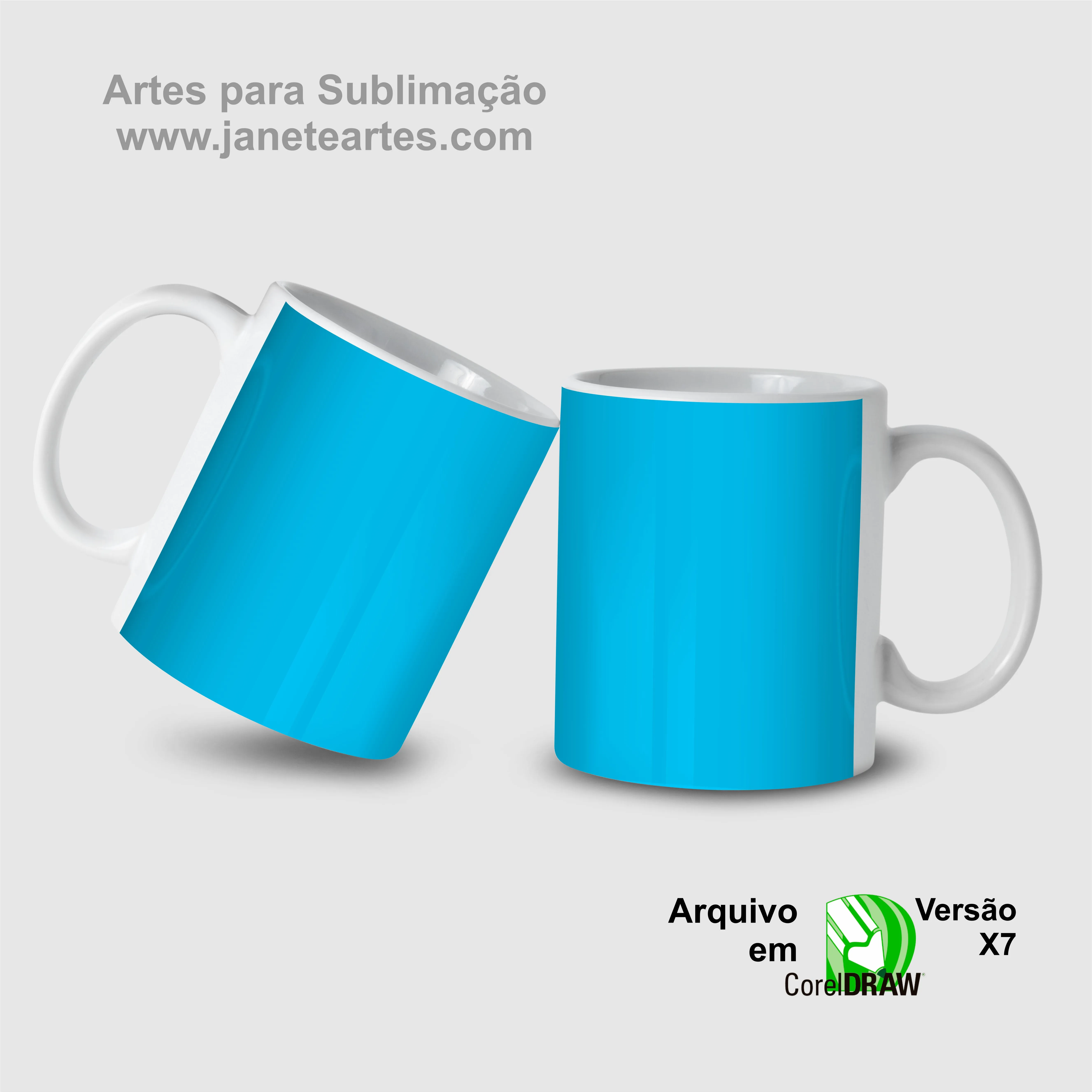  Mockup Caneca de Porcelana Branca CDR - Janete Artes