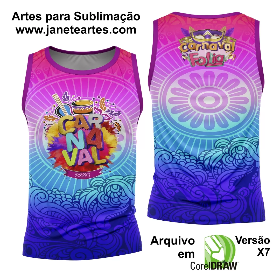 Arte Camisa Bloco Abadá Sublimação Carnaval 2025 - Modelo 08