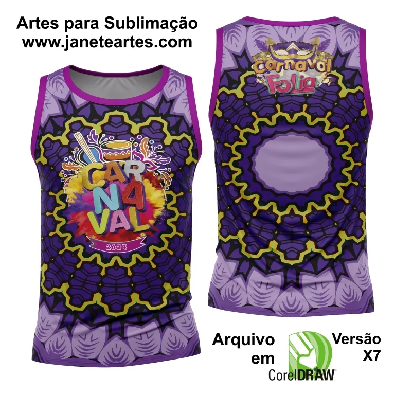 Arte Camisa Bloco Abadá Sublimação Carnaval 2025 - Modelo 102