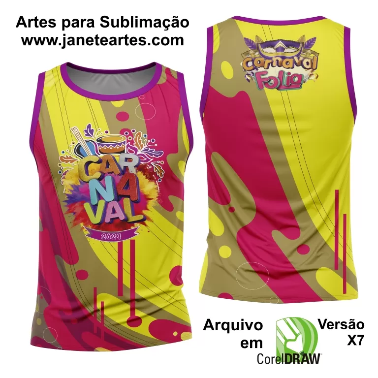 Arte Camisa Bloco Abadá Sublimação Carnaval 2025 - Modelo 103