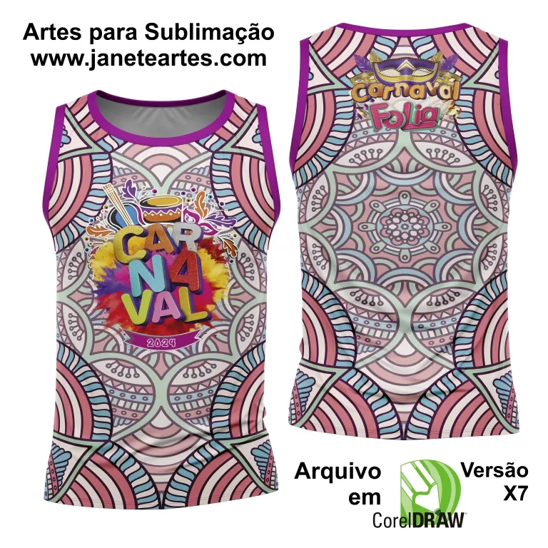 Arte Camisa Bloco Abadá Sublimação Carnaval 2025 - Modelo 104