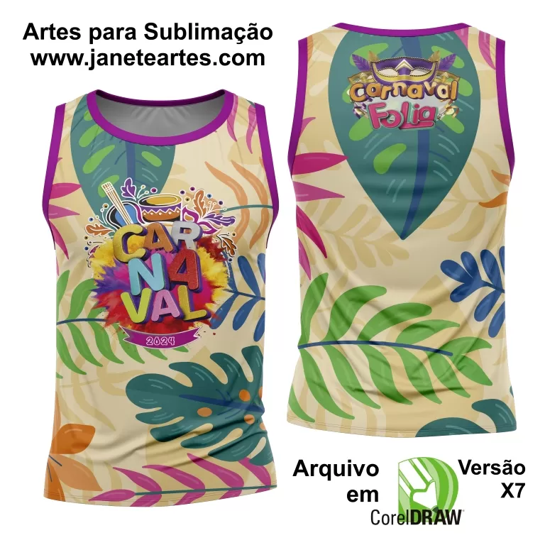 Arte Camisa Bloco Abadá Sublimação Carnaval 2025 - Modelo 105