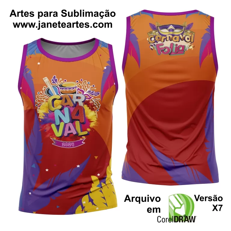 Arte Camisa Bloco Abadá Sublimação Carnaval 2025 - Modelo 108