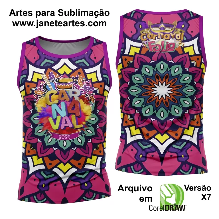Arte Camisa Bloco Abadá Sublimação Carnaval 2025 - Modelo 126