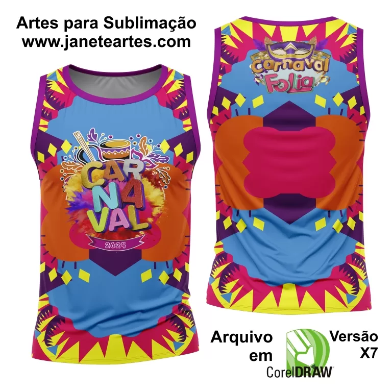 Arte Camisa Bloco Abadá Sublimação Carnaval 2025 - Modelo 128