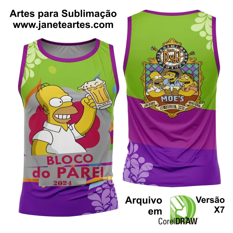 Arte Camisa Bloco Abadá Sublimação Carnaval 2025 - Modelo 129
