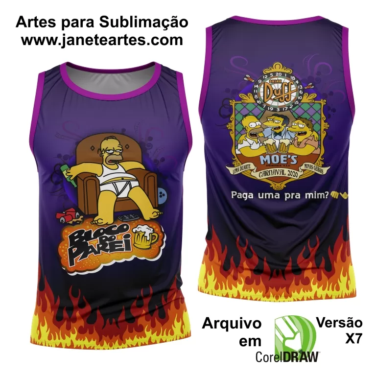 Arte Camisa Bloco Abadá Sublimação Carnaval 2025 - Modelo 130