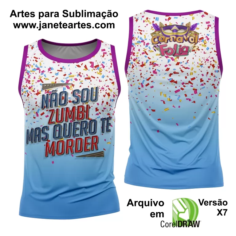 Arte Camisa Bloco Abadá Sublimação Carnaval 2025 - Modelo 133