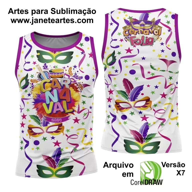 Arte Camisa Bloco Abadá Sublimação Carnaval 2025 - Modelo 135