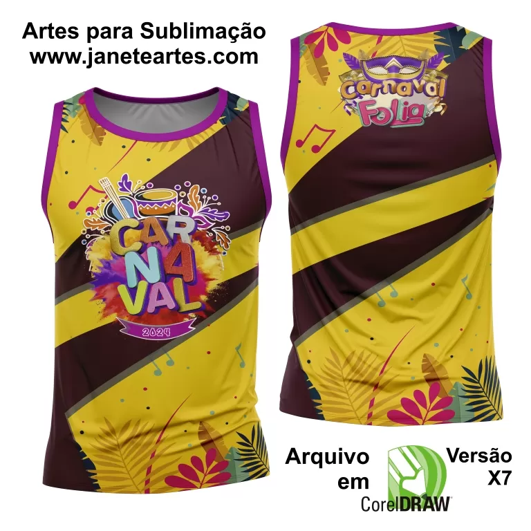 Arte Camisa Bloco Abadá Sublimação Carnaval 2025 - Modelo 136