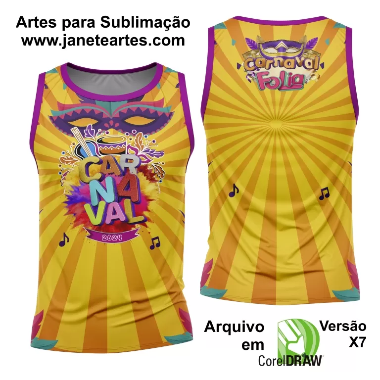 Arte Camisa Bloco Abadá Sublimação Carnaval 2025 - Modelo 137
