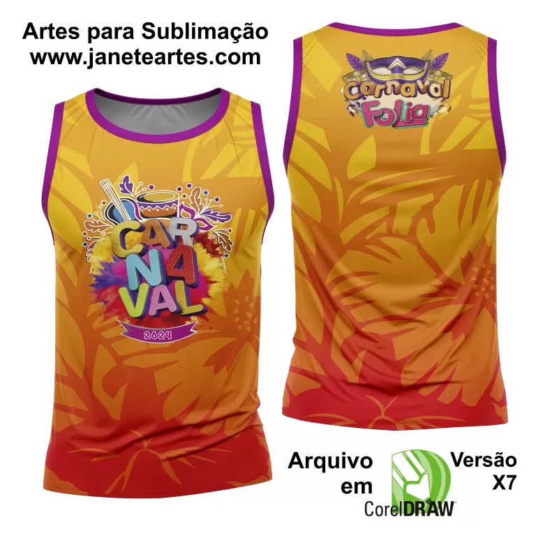 Arte Camisa Bloco Abadá Sublimação Carnaval 2025 - Modelo 139