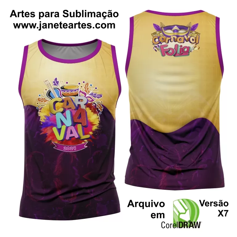 Arte Camisa Bloco Abadá Sublimação Carnaval 2025 - Modelo 141