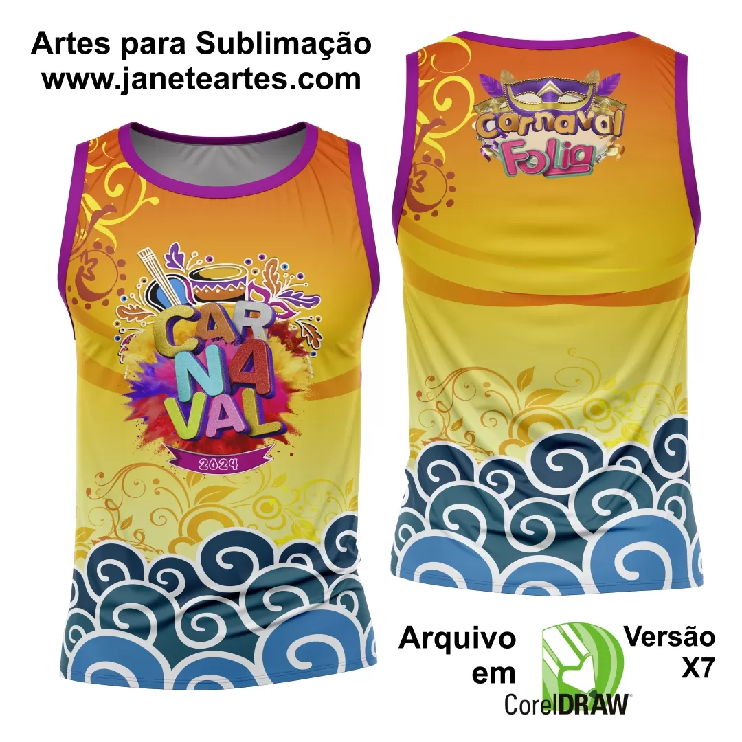 Arte Camisa Bloco Abadá Sublimação Carnaval 2025 - Modelo 16