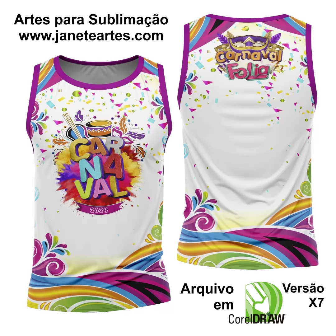 Arte Camisa Bloco Abadá Sublimação Carnaval 2025 - Modelo 40