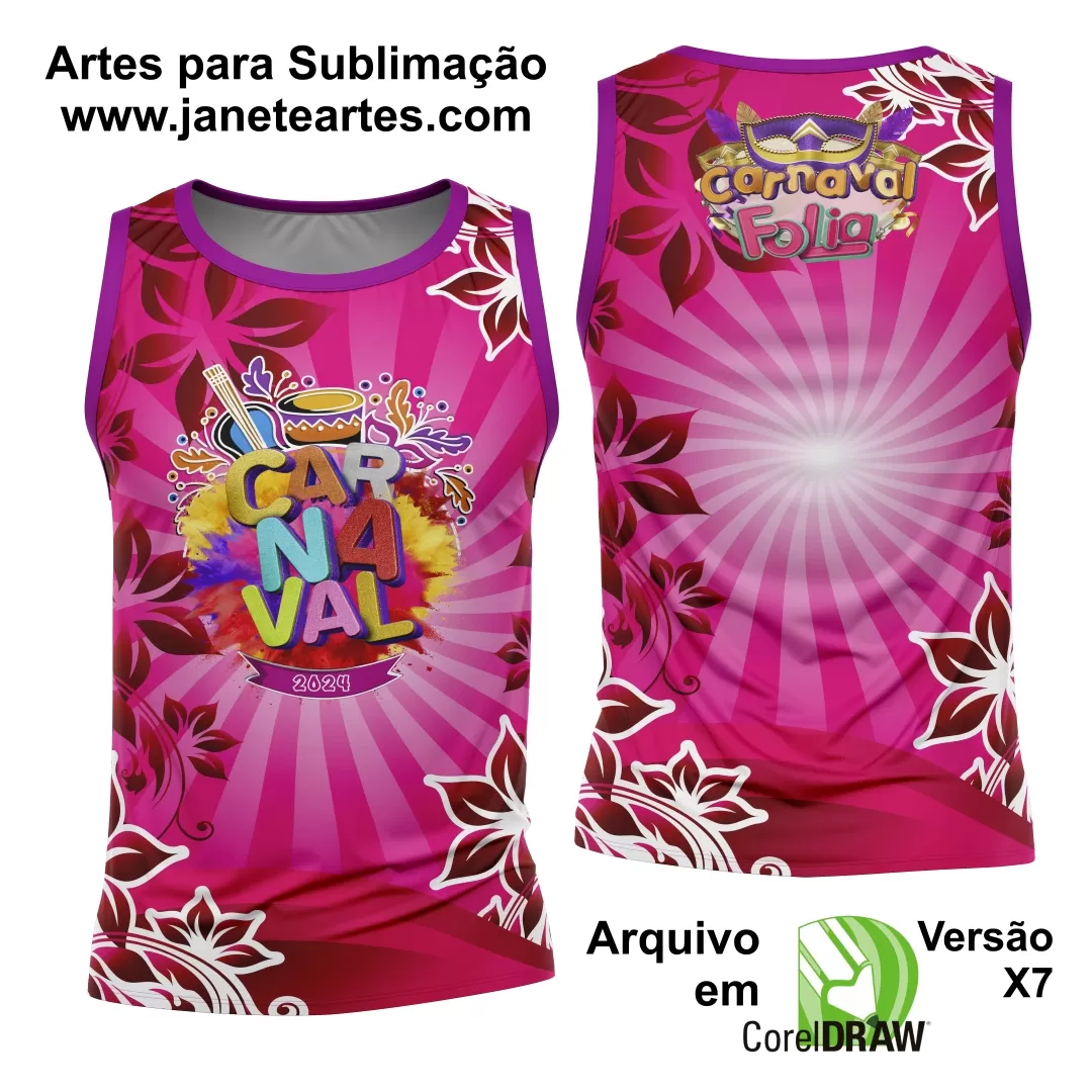 Arte Camisa Bloco Abadá Sublimação Carnaval 2025 - Modelo 42