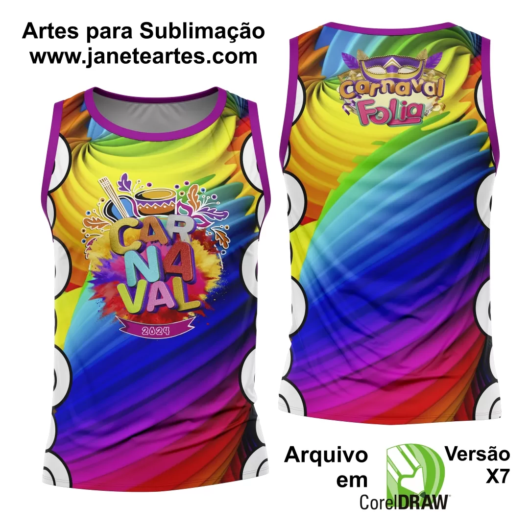 Arte Camisa Bloco Abadá Sublimação Carnaval 2025 - Modelo 48