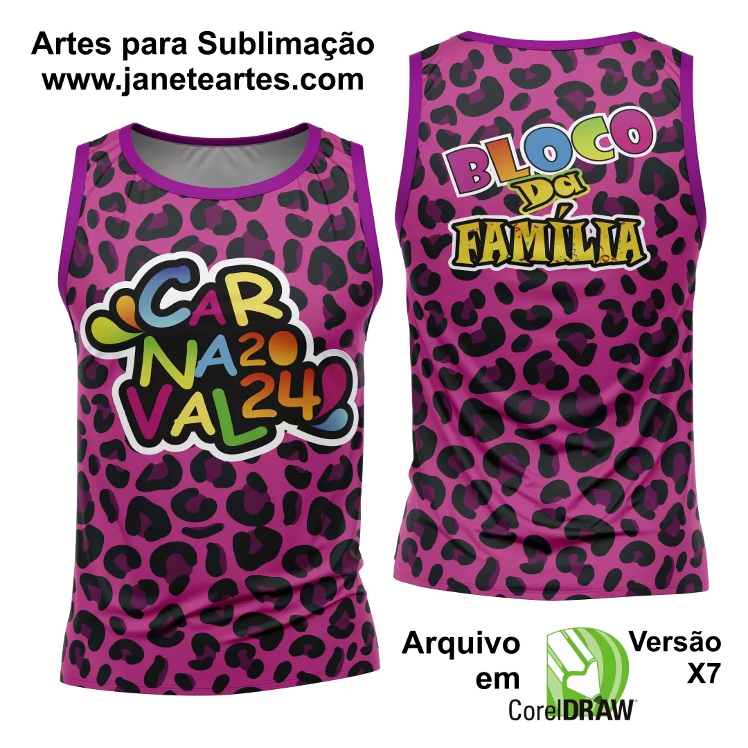 Arte Camisa Bloco Abadá Sublimação Carnaval 2025 - Modelo 50