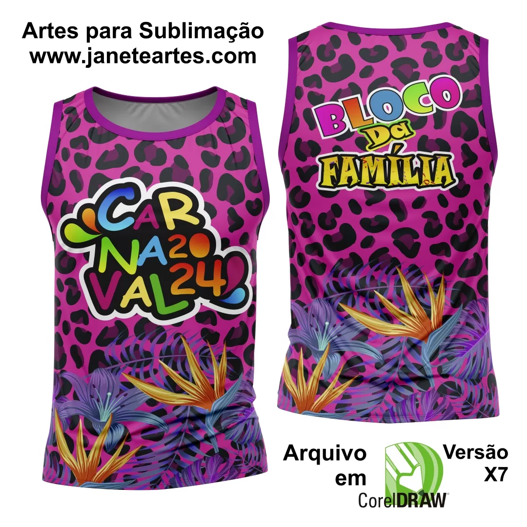 Arte Camisa Bloco Abadá Sublimação Carnaval 2025 - Modelo 51
