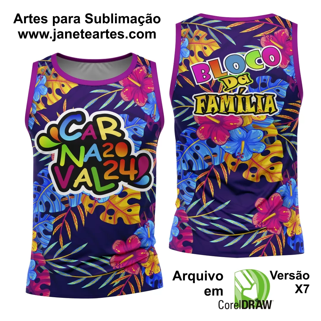 Arte Camisa Bloco Abadá Sublimação Carnaval 2025 - Modelo 55