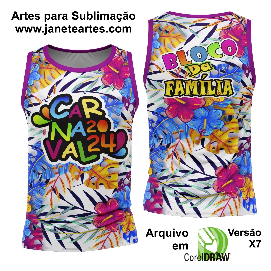 Arte Camisa Bloco Abadá Sublimação Carnaval 2025 - Modelo 56