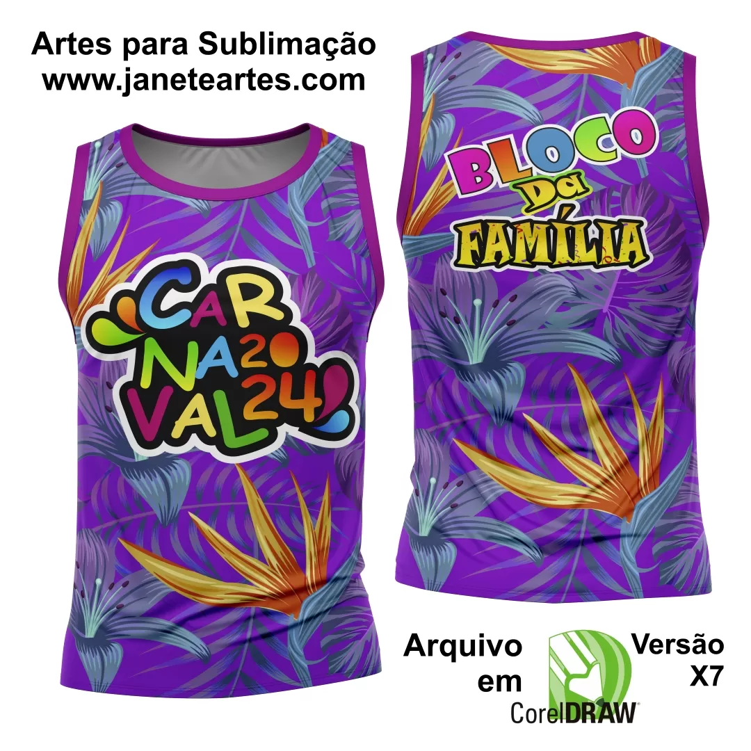 Arte Camisa Bloco Abadá Sublimação Carnaval 2025 - Modelo 59