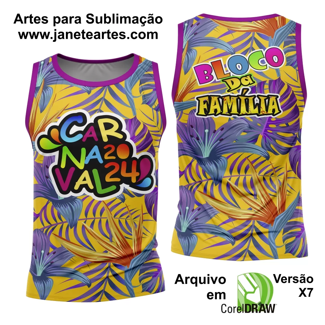 Arte Camisa Bloco Abadá Sublimação Carnaval 2025 - Modelo 61