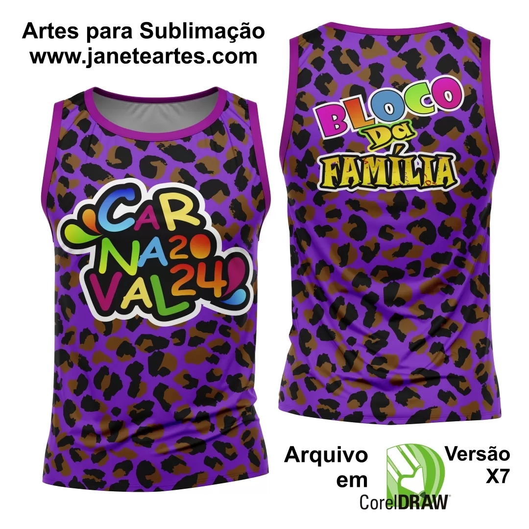 Arte Camisa Bloco Abadá Sublimação Carnaval 2025 - Modelo 63
