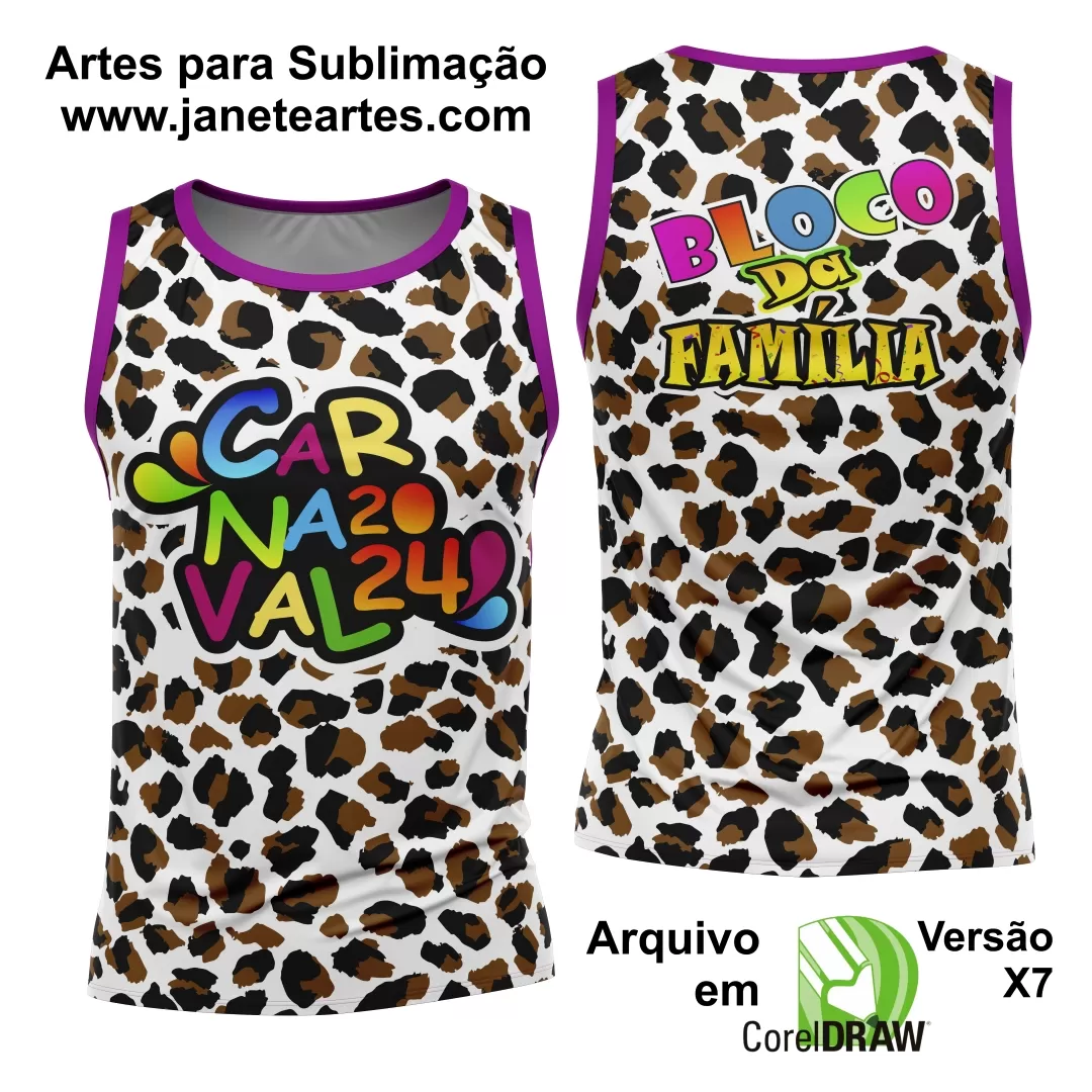 Arte Camisa Bloco Abadá Sublimação Carnaval 2025 - Modelo 64