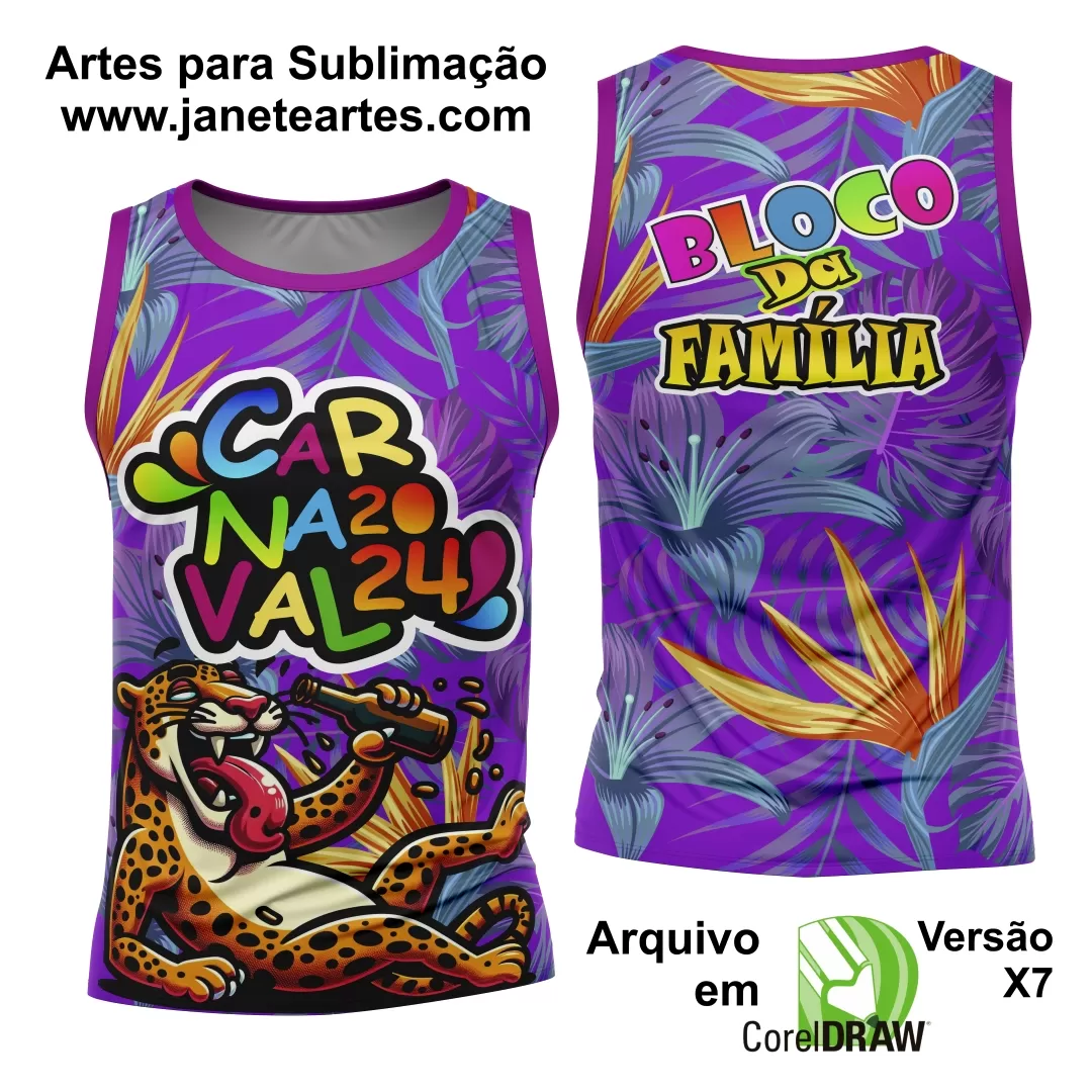 Arte Camisa Bloco Abadá Sublimação Carnaval 2025 - Modelo 66